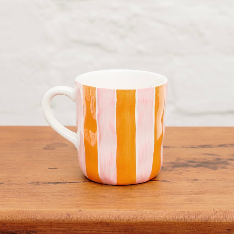 Mug - Pink &amp; Orange Stripe