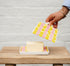 Pink & Yellow Stripe Large Butter Dish